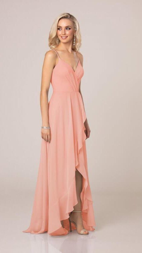 High low hotsell coral bridesmaid dress