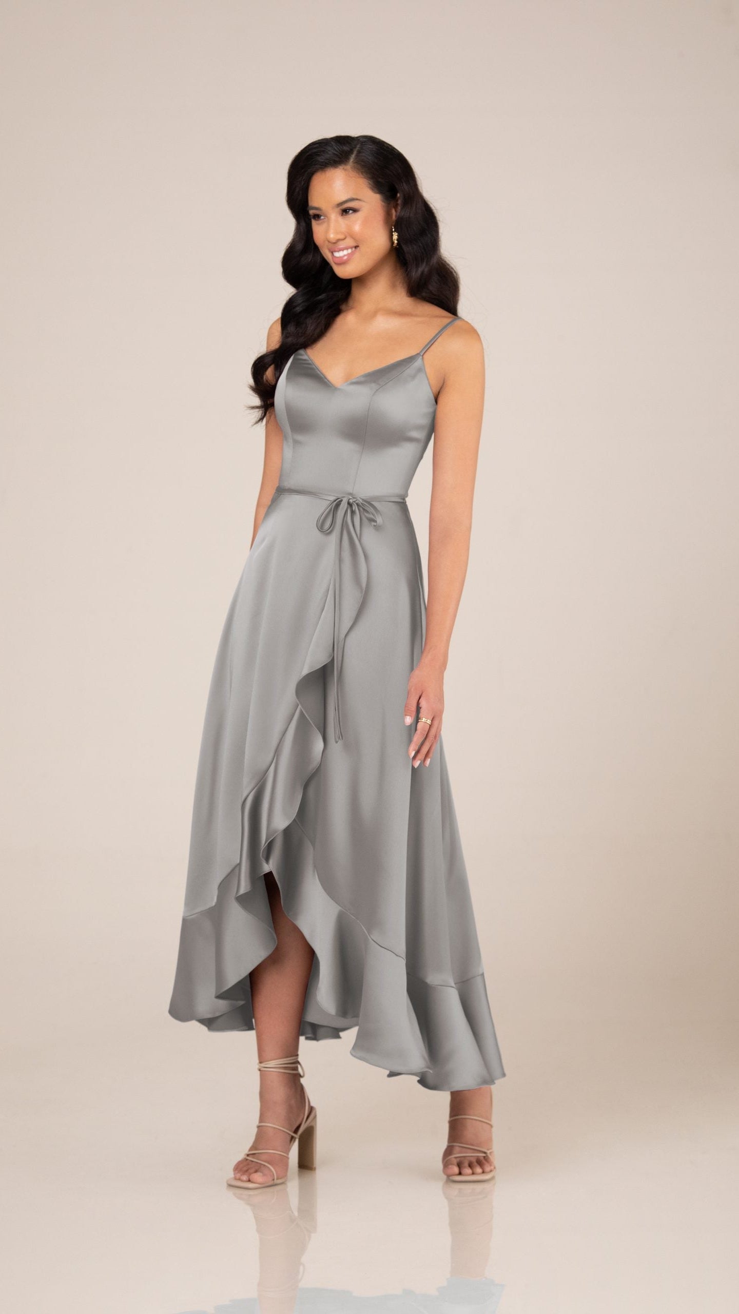 Sorella Vita bridesmaid cocktail dress 8 gray hotsell charcoal