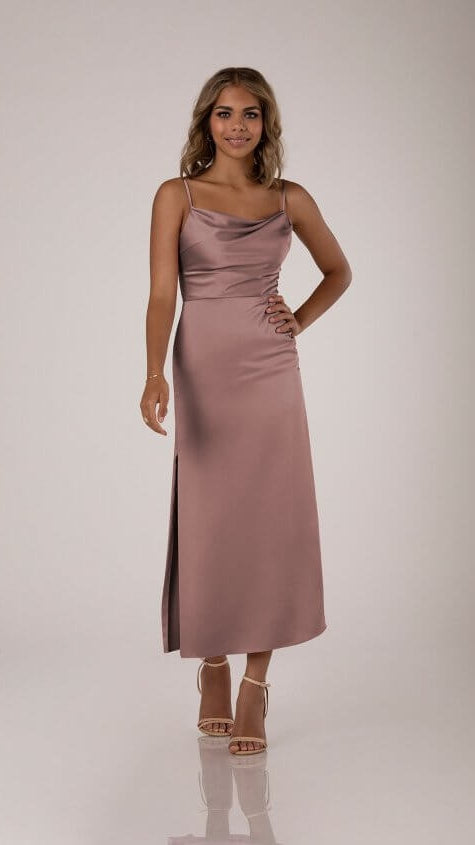 Sorella Vita 9539 Midi Charmeuse Satin Bridesmaid Dress South