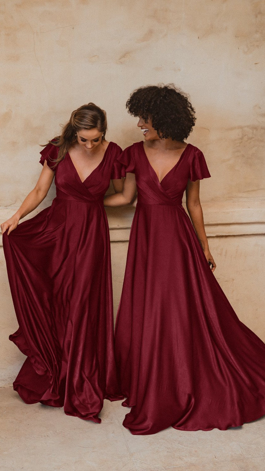 Coast burgundy best sale bridesmaid dress